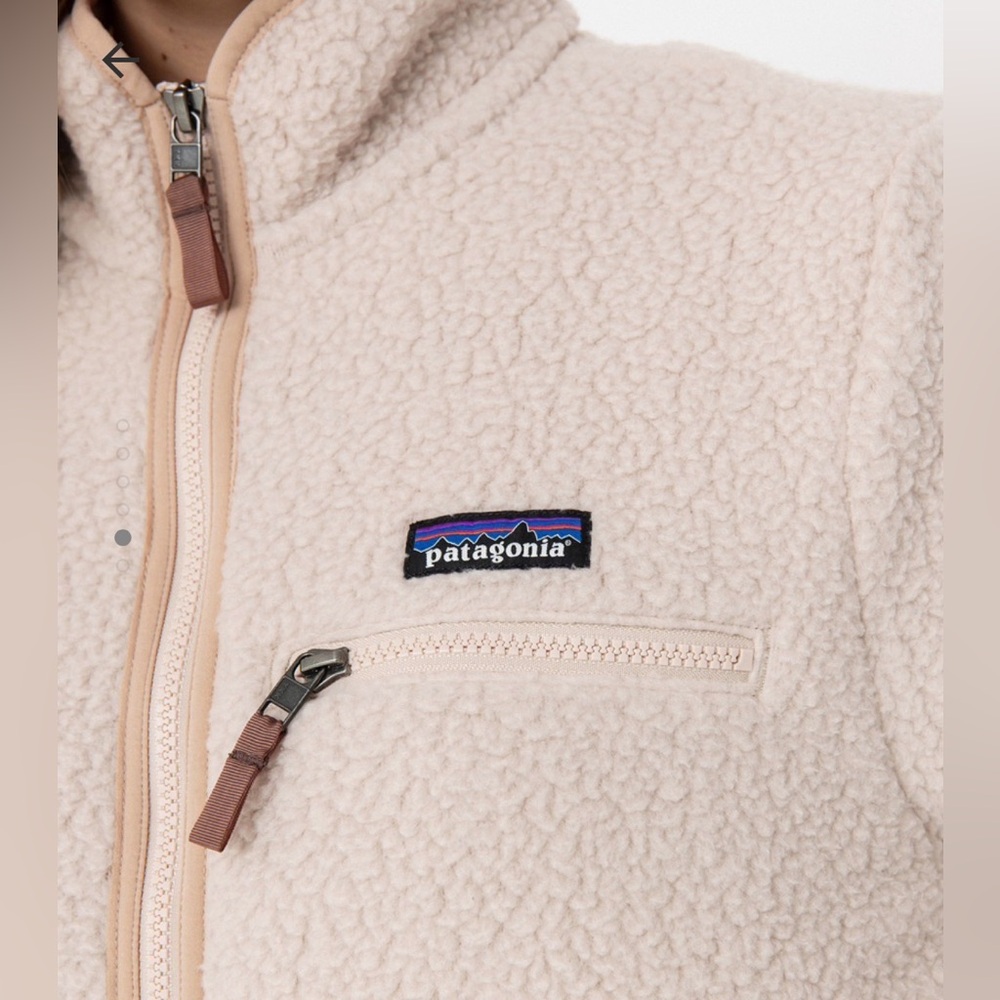 PATAGONIA WOMENS RETRO PILE FLEECE MARSUPIAL-SHROOM TAUPE! - Picture 8 of 10